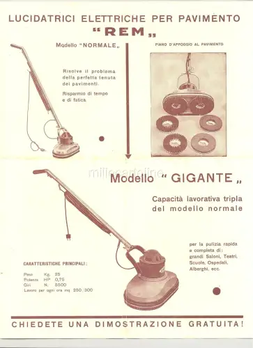 Faltbarer Werbesauger Rem - Milano von Rossetti Enrico 50er Jahre