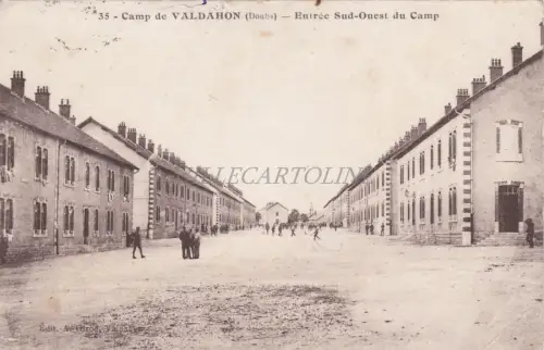 FRANKREICH - Camp de Valdahon, Südwestlicher Eingang des Lagers 1931