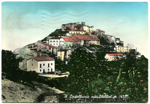 IL CASTELLUCCIO SUI SIBILLINI (NORCIA, PERUGIA), PANORAMA, MAX ENDE 60er Jahre