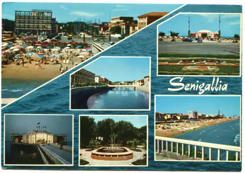 SENIGALLIA (ANCONA), GRUSS MIT 6 ANSICHTEN, 1970