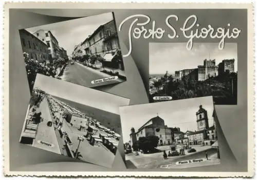 PORTO SAN GIOGIO (HALTESTELLE), GRÜSSE MIT 4 ANSICHTEN, 1953