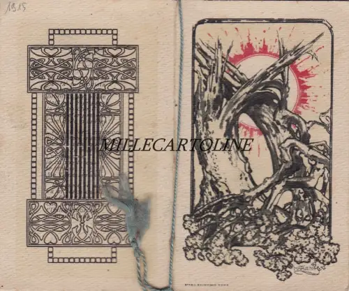 Kalender 1915 Pro Belgien 8 Seiten mit Mataloni-Einband auf der Rückseite Fries a ..