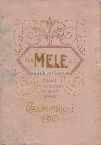 TASCHENKALENDER APFEL, NEAPEL 1910