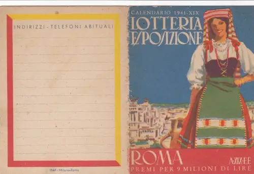 Kalender (Semester) 1941 Lotteria Exposizione, Rom