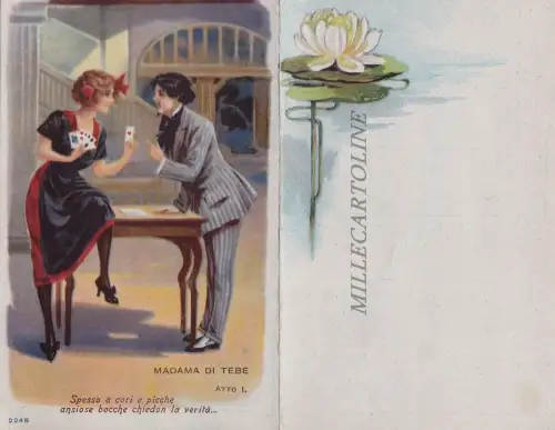 Halbjahrskalender 1926 Madama di Theben Akt I (mit Blumen)