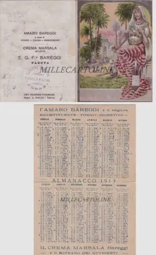 KALENDER: Kleiner Almanach 1913 Crema Marsala F.lli Bareggi / Italienischer Krieg.