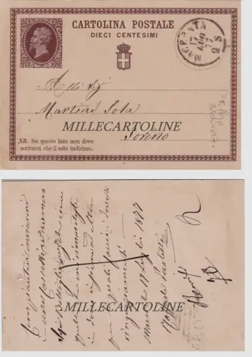 MAZERIERT: Juli 1877 Bestellung von Gerstenflaschen bei Martini (TO) ...