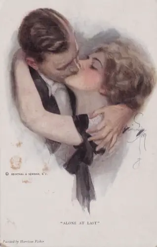 Illustrator - Liebe - Kuss zweier Liebender - dis. und Ediz. U.S.A. 1918