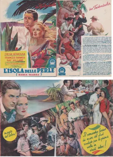 Paramount Faltfolie Die Insel der Perlen mit Ray Milland, ...