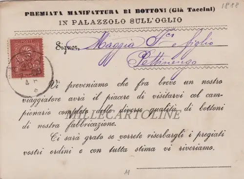Precursori - Palazzolo sull'Oglio - Manufaktur von Knöpfen bereits Taccini 1888