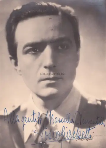 * KINO - Schauspieler Fosco Giachetti - Umschlag + Foto mit Autogramm 1941 Film Alcazar