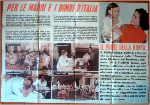 WANDPOSTER, FÜR MÜTTER UND KINDER ITALIENS, KURATIERT VOM ONYMUS, 1951 m