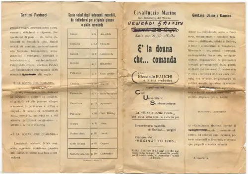 S. BENEDETTO DEL TRONTO, FLYER FEST DES SEEPFERDCHENS, 1966, KONZERTE m