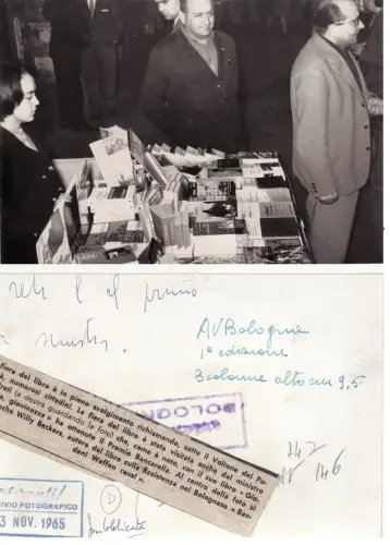 #VERLAG - BOLOGNA 1965 - BUCHMESSE - WILLY BEKERS - BUCHAUTOR..