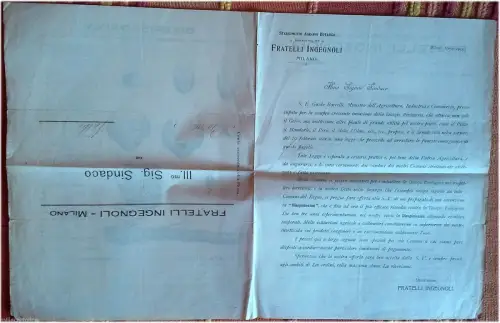 FALTBAR, FRATELLI ENGGNOLI, MAILAND 1903, INSEKTIZID DIASPISTOXIN m