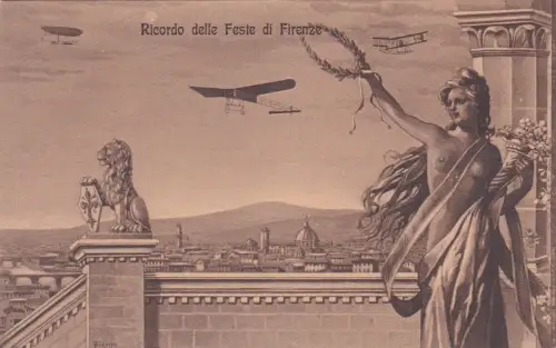 * AVIAZIONE - Erinnerung an die Feste von Florenz 1910 Giampi Lianni
