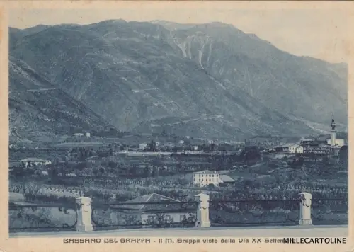 BASSANO DEL GRAPPA - Der M. Grappa von der Via XX Settembre 1936 aus gesehen