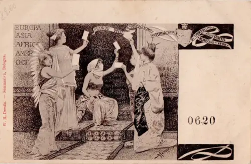 BOLOGNA 1900 - Erinnerung an die internationale Ausstellung. von Postkarten - dis. Fabbj num.