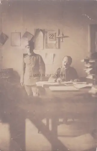 * ANCONA - Fotokarte 1918 WWI Militari Marschall Piccoli Cap. Domizioli