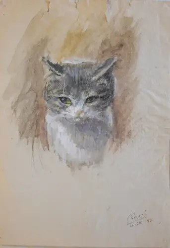 ZEICHNUNG - Micio in Aquarell von Rigosi 1946