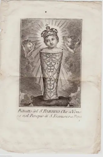 #STEMPEL DES 800 - S. FRANCISCO A REPA - PORTRÄT DES KINDES, DAS VEREHRT WIRD.