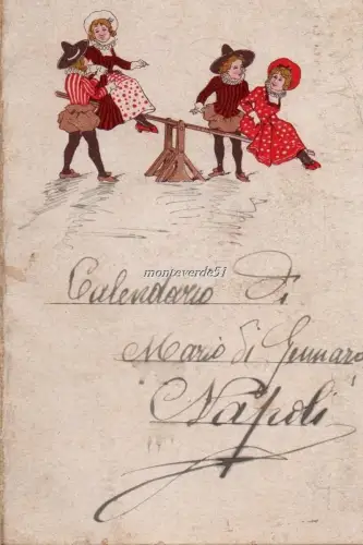 1918 Semester, Neapel, Kinder auf Schaukel, Camillo Benso Graf von Cavour