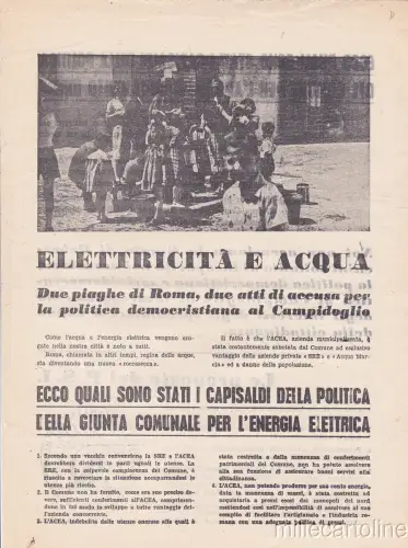 * Kommunalwahlen Rom 1956 - PSI Sozialistische Partei, Flyer 1