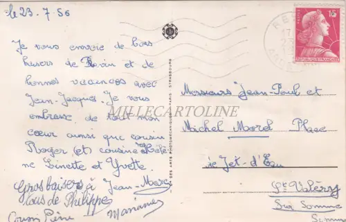 LEPORELLO POSTKARTE - Revin, Auto-Stop, Bonheur France 1956 Bozz