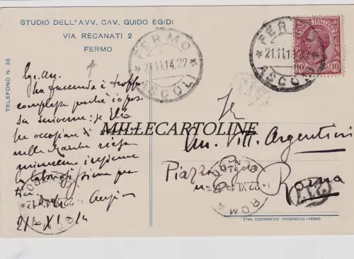 FEST: Kopf Avv. Cav. Guido Egidi 1914