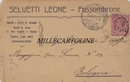 FOSSOMBRONE: Kopfstück Selvetti Leone - Chincaglierie 1918