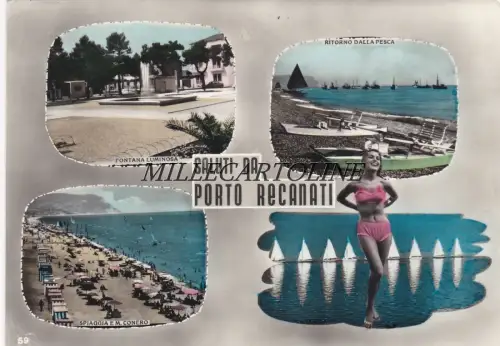 PORTO RECANATI: Grüße aus - 4 Ansichten und ... Schönheit 1960