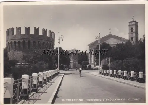 TOLENTINO: Turm und Fassade des Doms 1948