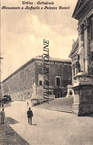 URBINO: Kathedrale - Raffaeldenkmal und Dogenpalast 1915