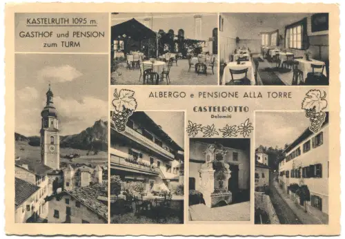 SCHLOSS KASTELRUTH (BOZEN), WERBUNG HOTEL PENSION AM TURM