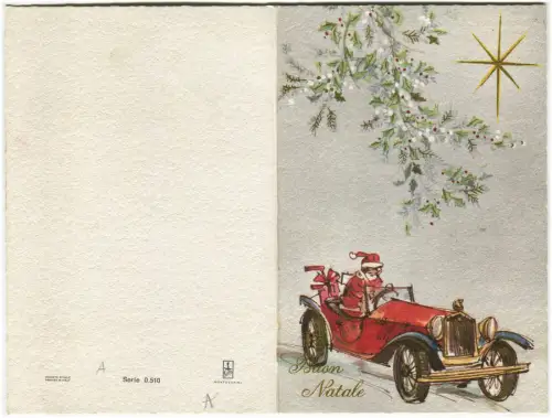 FROHE WEIHNACHTEN, GRUSSKARTE ASS.NE NAZ. AUTIERI D'ITALIA, SEKTION COMO