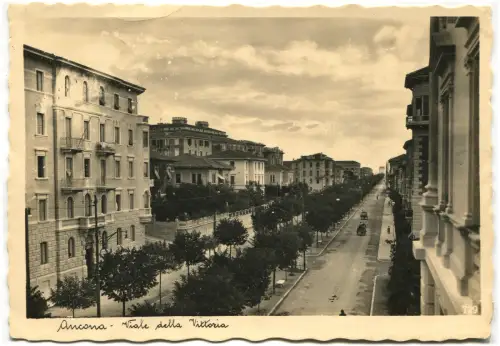 ANCONA, VIALE DELLA VITTORIA, 1938, ED. TRALDI AUROSMALTO