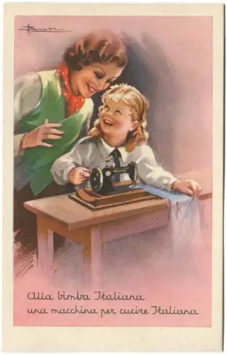 WERBUNG NÄHMASCHINEN NÄHE, NÄHMASCHINEN, ILL. A. BUSI, ANNO XV