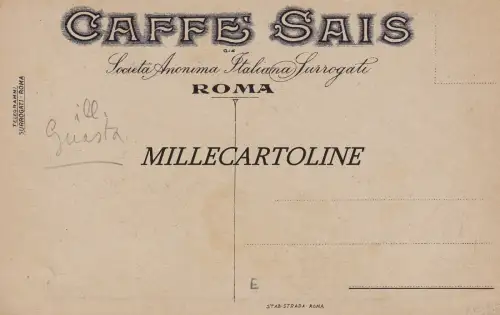 Werbung Caffe' SAIS - Abb. Defekt - Cart. kuratiert von Il Travaso