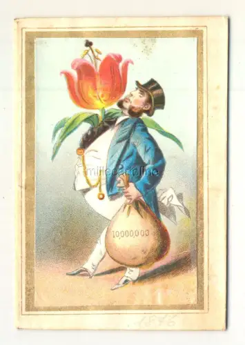 1876 wunderschöner Geldbörse Almanach für das Schaltjahr