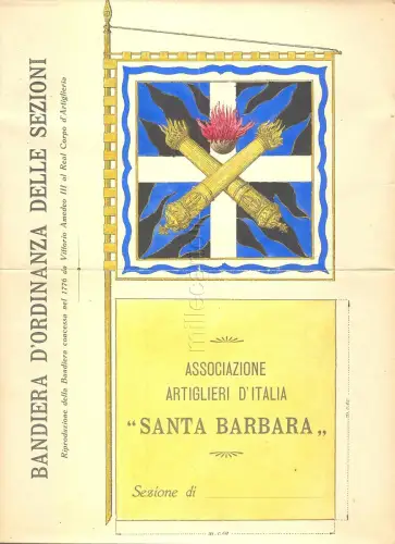 Ass. Artilleri d'Italia Santa Barbara Faksimile der Ordensflagge