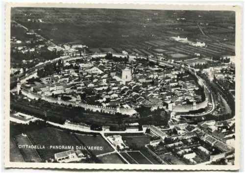CITTADELLA (PADUA), PANORAMA AUS DEM FLUGZEUG, 1957