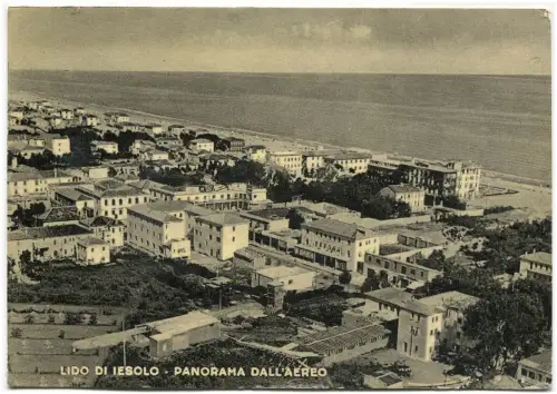 LIDO DI IESOLO (VENEDIG), PANORAMA AUS DEM FLUGZEUG, 1953