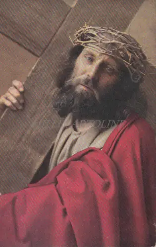 PASSIONSSPIELE OBERAMMERGAU 1922 Serie II Nr.7 Jesus kreuztragend, Anton Lang