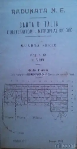 1912 Topographische Karte der Zone St. Veit für militärische Zwecke