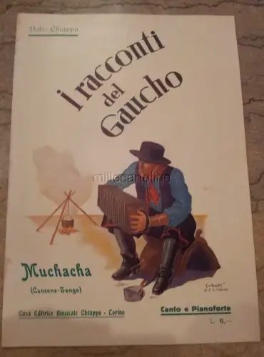 Musikalische Partitur 1931 I Racconti del Gaucho, Muchacha (Tango-Lied) - Lubatti