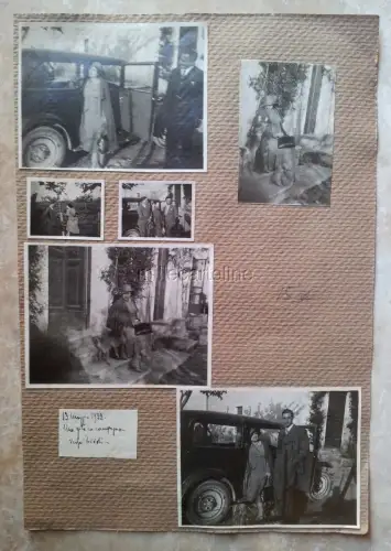 1932 - 9 Fotos (beidseitig) von einem Ausflug in die Landschaft des Tivoli