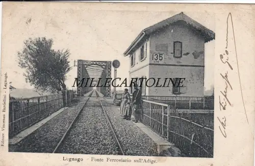 HOLZ: Eisenbahnbrücke über die Etsch 1902
