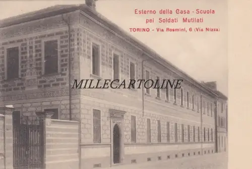 TURIN: Außenseite des Hauses - Schule für verstümmelte Soldaten - Via Rosmini