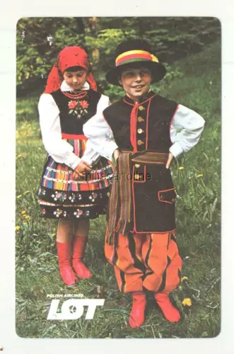 1981 Werbekalender aus Kunststoff - Lot Fluggesellschaften Polen