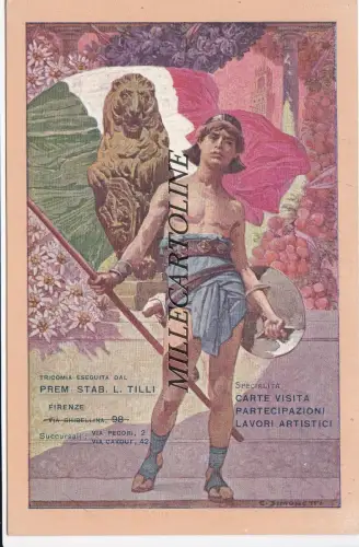 Werbung - 50. Jahrestag der Proklamation des Königreichs Italien....stab. TILLI ./.